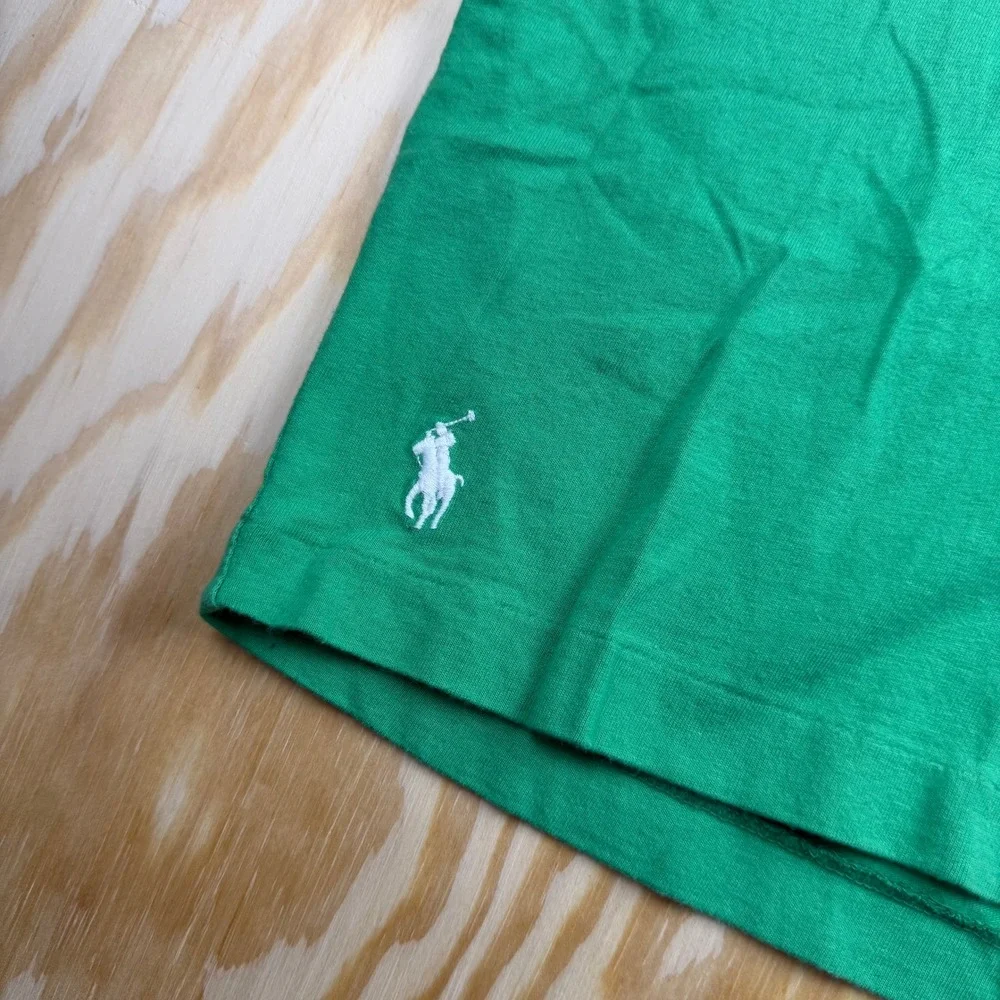 Polo Ralph Lauren Mens Green Classic Fit Logo Graphic T-Shirt Large